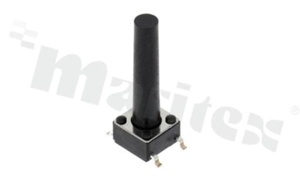 Tact Switch; THT; dimensions 6.0x6.0; h=19mm; vertical; operating force 160gf; button: round