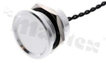 Przełącznik piezo; monostabilny; 22mm; na przewód; srebrna; aluminium; IP69K.