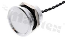 Piezoelectric switch; monostable; 22mm; cable; aluminium; IP69K.