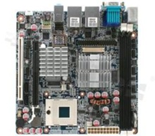 Intel  945GMECore  Duo/Core  Solo/Core  2 Duo Mini ITX Motherboard; 1 PCIex16; 1 PCI 2.2; 1 Mini PCI;CF; 2 SATA; 4COM (2 poweredCOM); 8 USB; 8-bit GPIO; PCIex16 Slot Supports ADD2 VGA/DVI/LVDS/HDMICard