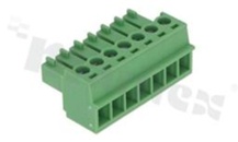 Pluggable terminal block; 3.81mm pitch; 7-ways; female; for wire 1.50mm2(28-16AWG); wire insertion direction same as plug-in direction; p.bronze contacts; brass cage; UL 300V/10A