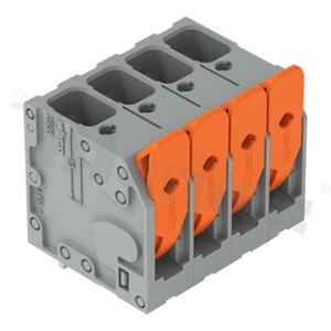 Listwa zaciskowa do PCB; przewód-płytka; na przewód 0.2 - 6.0 mm2; raster 7.5 mm; 4-torowa.; kąt ułożenia przewodu względem płytki: 90; Push-in; szary; 600V/31A