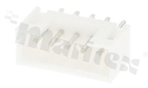 Header for PCB; pitch 2.00mm; 5-contacts; THT; male; top entry; 100V/2A