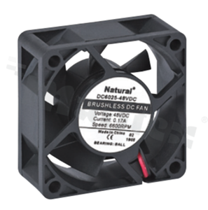 Wentylator; DC; 0.54m3/min; 0.08A; 28.0-56.0VDC; 3.84W; 4000RPM; 32dBA; 24 AWG; plastik; -10+70 st.C; 56g; 60x60x25mm