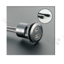 MicroUSB2.0 socket; female; mounting hole 22mm; connection to MicroUSB2.0 male plug; cable length 60cm; black; aluminum alloy.