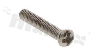 Śruba M2.5x14; łeb okrągły; wgłębienie kryżowe; ocynk ZN.