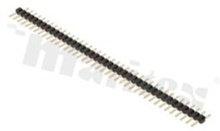 Pin Header; pitch 2.00mm; 1x40 pins; assembly: SMD; male; angled; single row