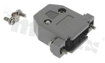 Plastic hood for 15-pole D-Sub connector; grey