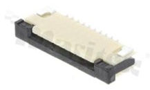 Złącze ZIF do PCB; w rastrze 1.00mm; 10-stykowe; montaż: SMD; poziome; górny kontakt