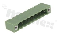 Pluggable terminal block; pitch 5.08mm; 8-ways; male; straight pin header; with fixing screws; UL 250V/12A