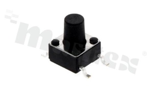 Tact Switch; SMD; dimensions 6.0x6.0; h=8.0mm; vertical; operating force 160gf; button: round