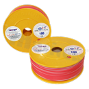 Przewód pojedynczy LGY/H05V-K; z wielodrutową miedzianą żyłą; czerwony/biały; przekrój 0.75mm2; AWG 18; 500V; -40+105 st.C; 100m.