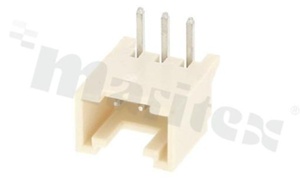 Header for PCB; pitch 2.00mm; 3-contacts; THT; male; side entry