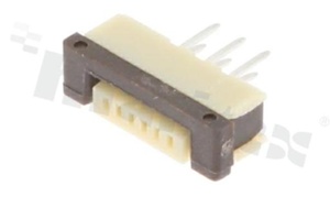 Złącze ZIF do PCB; w rastrze 1.00mm; 6-stykowe; montaż: SMD; pionowe