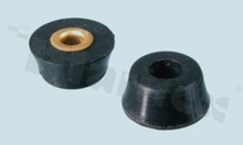 Nóżka gumowa z wewnętrznym pierścieniem; mocowana wkrętem; O3.5mm