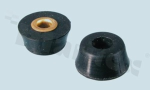 Nóżka gumowa z wewnętrznym pierścieniem; mocowana wkrętem; O3.5mm