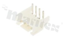 Header for PCB; pitch 2.50mm; 4-contacts; THT; male; side entry; 250V/3A