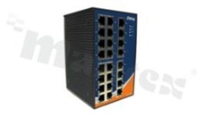 Industrial 24-port managed Ethernet switch with 24x10/100Base-T(X); oper. temperature: operating temperature -40+70 deg.C; supply 12...48VDC; DIN rail mountable