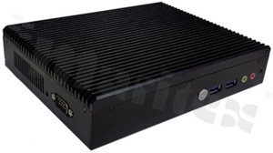Fanless Embedded System with Intel Core i5-10210U, 2x 2GB RAM, 64GB SSD, 2x HDMI, DP, 2x LAN, 6x USB 3.0, COM, power supply 12-19V DC, operating temp. -5...+45C