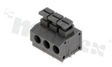 PCB terminal block; pitch 5.00mm; 3-ways; side entry; range wire 1.5mm2 (AWG 20-16); spring-loaded; gray; UL 300V/8A
