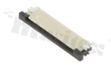 ZIF connector for FFC/FPC; pitch 0.50mm; 28-contacts; SMD; side entry; upper contacts