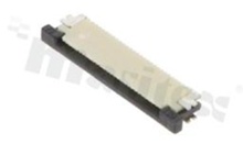 ZIF connector for FFC/FPC; pitch 0.50mm; 28-contacts; SMD; side entry; upper contacts
