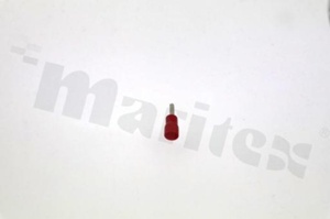Wire pin terminal; O: 1.9mm; 0.5-1.5mm2; crimped; insulated; for cable; red; Imax = 19A; H:10mm; L=20mm