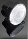 Soczewka do diod LED high power; kąt rozsyłu: 24 do 29 stopni FWHM; ilość diod: 1; rozmiar: okrąg 38mm; wysokość: 28.6mm; rodzaj materiału: PMMA; PC; sposób mocowania: taśma; kołek