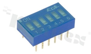 Przełącznik 8-biegowy; szczelny; raster 2.54mm