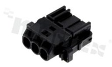3-pole rectangular connectors - housings Socket Black 0.217 "(5.50mm)