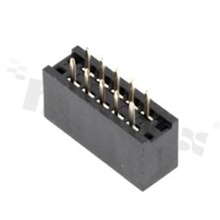 Female header;  double row, 2*5 contacts, 2.54mm pitch, THT; straigh