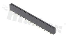 Listwa stykowa do PCB; w rastrze 1.27mm; 1x32 styków; montaż: SMD; żeńska; prosta; jednorzędowe