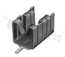 Heatsink; moulded TO-220; 38.1x14.5x12.7mm; black; anodized aluminium Al 99.5; RoHS.