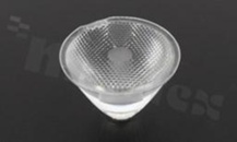 Soczewka do diod LED high power; kąt rozsyłu: 51 do 60 stopni FWHM; ilość diod: 1; rozmiar: okrąg 28.8mm; wysokość: 19.7mm; rodzaj materiału: PMMA; PC; sposób mocowania: klej