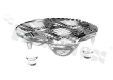 Lens for LED high power; angle: oval 54 x 20 degrees ; Number of LEDs: 3; Dimensions: round 10mm; Height: 7.5mm; material: PC; Fastening: adhesive