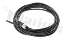 Wtyk M8; bez klucza pozycyjonującego; 4-stykowy; męski; 3A; prosty; z odgiętką; zakończony kablem o długości 3m; ip67