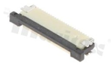 ZIF connector for FFC/FPC; pitch 0.50mm; 22-contacts; SMD; side entry; downside contacts