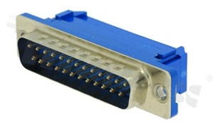 Złącze D-Sub; wtyk męski; 25-stykowe; zaciskowe; otwór bez gwintu