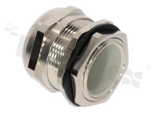 Dławnica kablowa M32; mosiężna niklowana; M32x1.5 13-20mm; flat O-ring; z nakrętką; na klucz 40