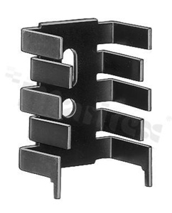 Heatsink; moulded TO-126; TO-220; TOP-3; 30x25.4x12.7mm; black; anodized aluminium Al 99.5; RoHS.