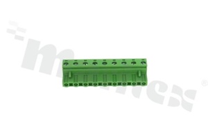 Pluggable terminal block; 7.50mm pitch; 9-ways; female; for wire 2.50mm2(28-12AWG); wire insertion direction same as plug-in direction; p.bronze contacts; brass cage; UL 300V/15A