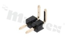 Listwa stykowa do PCB; w rastrze 2.54mm 1x2 styków; montaż THT; męska; kątowa; jednorzędowa
