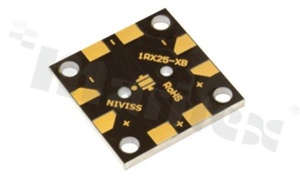 MCPCB, thermal conductivity 2W/(m*K), thickness: 2mm, number of layers - 1, black soldermask, legend color: gold, size: square 25mm, pad cover: gold; for Cree XB LEDs, /30