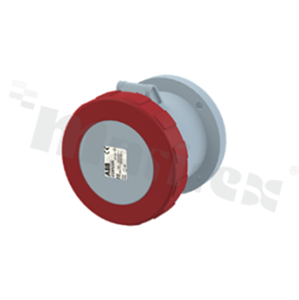4125RU6W; Panel mounted socket; series Tough&Safe