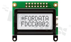 Display LCM; LCD character; 8x2 chars; FSTN positive; white LED; view 06:00; 5.0 V;