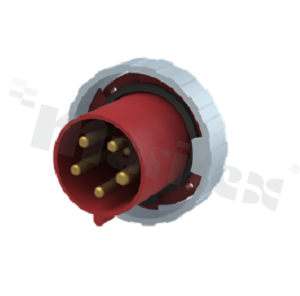 463BU6W; Gniazdo panelowe; wejściowe; AC 3-fazowe; 63A; 5pin; 415V; IP69k; seria Tough&Safe