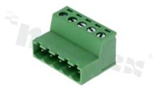 Pluggable terminal block; 5.08mm pitch; 5-ways; male; for wire 2.50mm2(28-12AWG); wire insertion direction same as plug-in direction; copper contacts; brass cage; UL 300V/15A