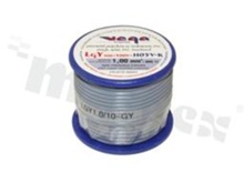 Przewód pojedynczy LGY/H05V-K; z wielodrutową miedzianą żyłą; szary; przekrój 1.00mm2; AWG 17; 500V; -40+105 st.C; 10m.