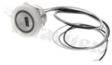 Contactless switch; monostable; 19mm; cable; stainless steel; blue ring illumination; IP68