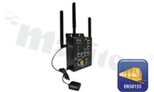 Router 4G przemysłowy kolejowy z VPN; norma kolejowa EN50155; wbudowany modem GSM/GPRS/EGPRS/EDGE/WCDMA/HSDPA/HSUPA/LTE; Wi-Fi 802.11a/b/g/n; 2 porty 10/100/1000Base-T(X); złącza M12; slot SIM; temp.pracy: -25+70 st.C; zas. redundantne 12...48VDC/PoE